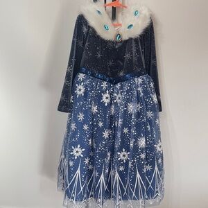 NWT kids Snow Princess Costume - Navy and White